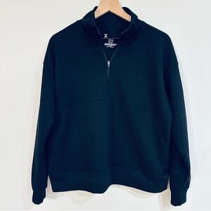 Xersion Sweatshirt Quarter Zip Black
